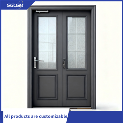 কালো UPVC সামনের দরজা