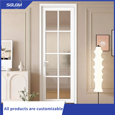 সাদা UPVC ডাবল গ্লাসড দরজা